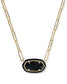 KENDRA SCOTT Elisa Enamel Frame Gold Paperclip Necklace