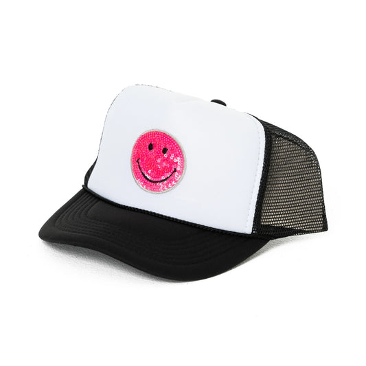 Trucker Hat w/ Happy Face Patch