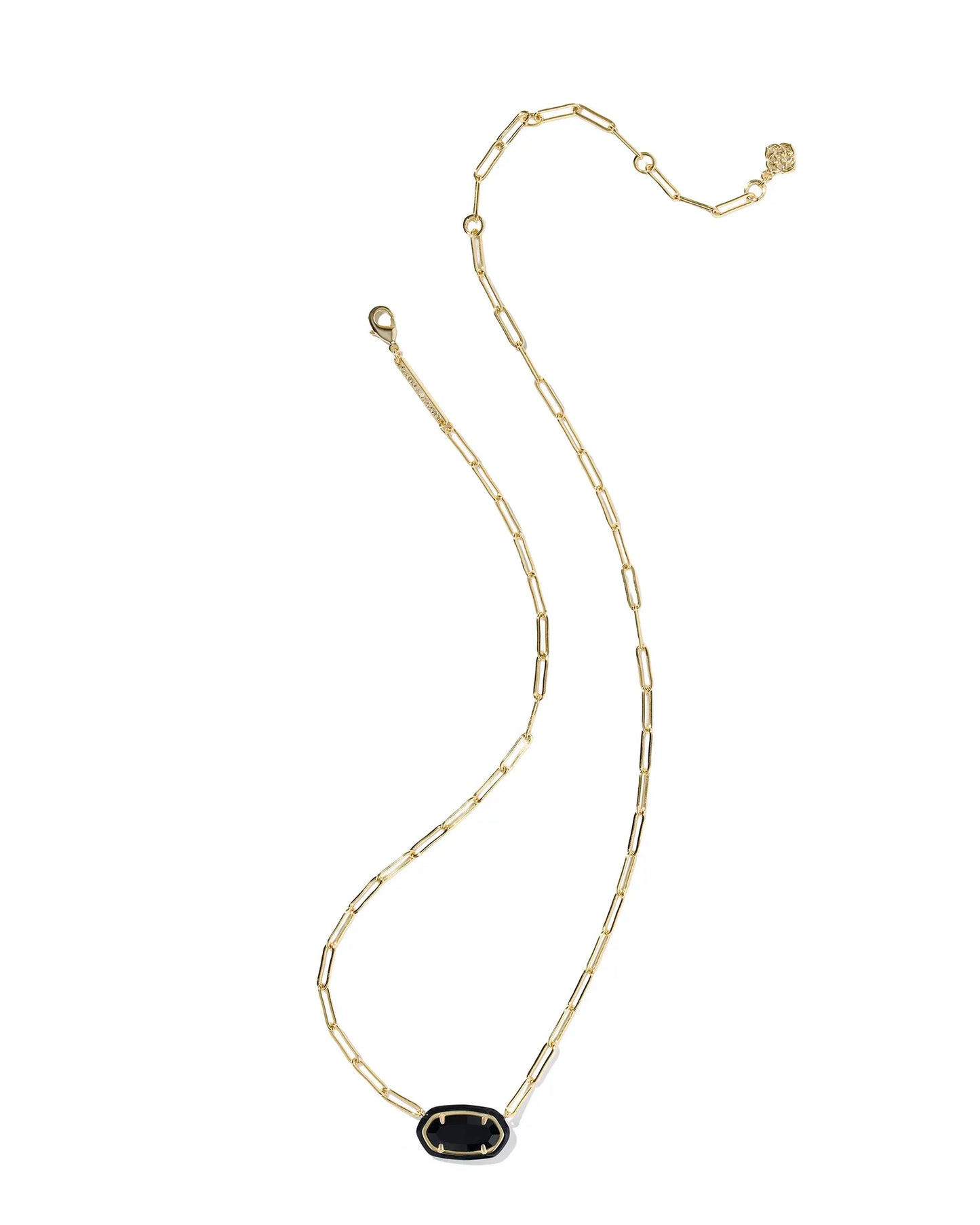KENDRA SCOTT Elisa Enamel Frame Gold Paperclip Necklace