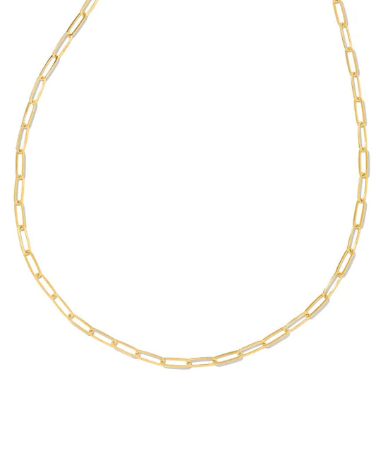 KENDRA SCOTT 22 Inch Large Paperclip Chain Necklace in 18k Gold Vermeil