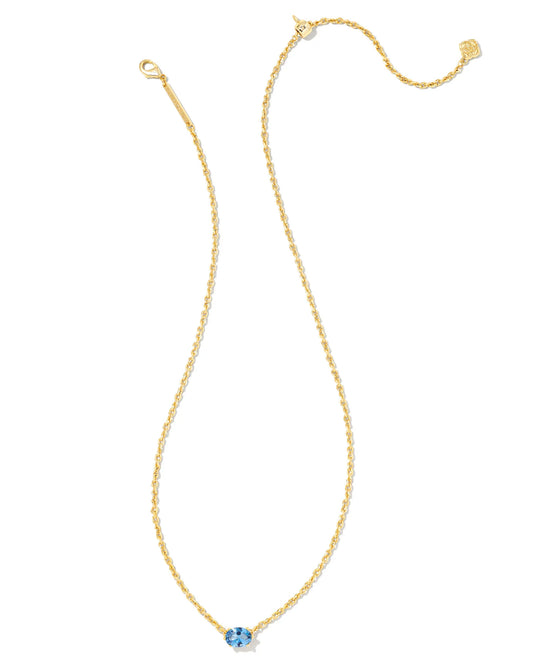 KENDRA SCOTT Cailin Gold Pendant Necklace in Blue Violet Crystal