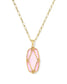 KENDRA SCOTT Elle Lattice Frame Gold Large Long Pendant Necklace