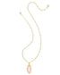 KENDRA SCOTT Elle Lattice Frame Gold Large Long Pendant Necklace