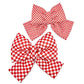 Red Check Small Bow