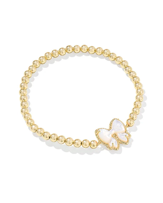 KENDRA SCOTT Haley Bow Gold Stretch Bracelet