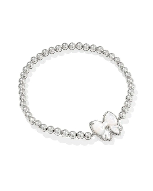 KENDRA SCOTT Haley Bow Silver Stretch Bracelet
