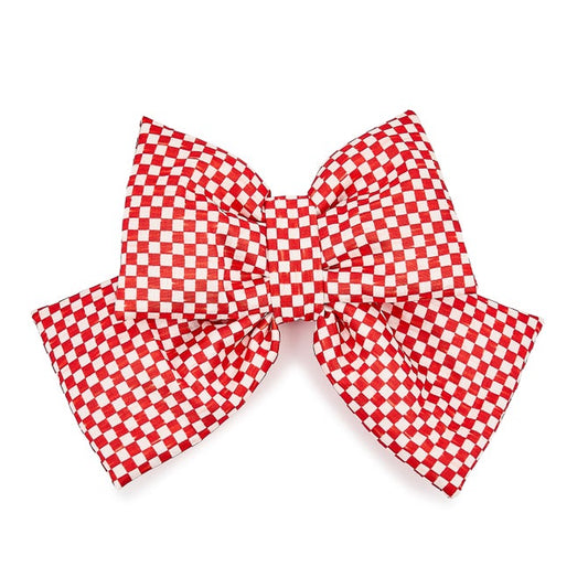 Red Check Small Bow