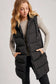 Hooded Zipper Down Longline Puffer Vest