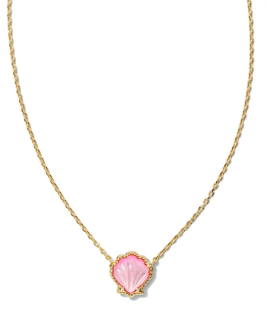 KENDRA SCOTT Brynne Shell Gold Short Pendant Necklace