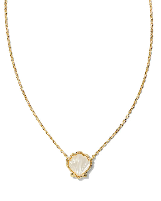 KENDRA SCOTT Brynne Shell Gold Short Pendant Necklace