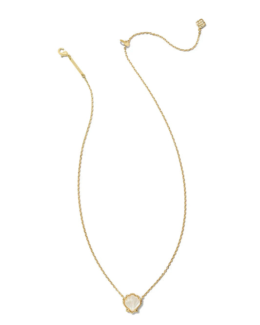 KENDRA SCOTT Brynne Shell Gold Short Pendant Necklace