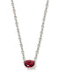 Cailin Silver Pendant Necklace in Burgundy Crystal