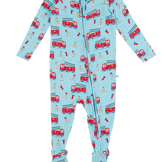 Baby Boys Paws To the Rescue Bamboo Viscose Footed One Piece Pajama