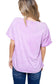 Checkered Peace Graphic S/S Mineral Washed Tee In Lavender