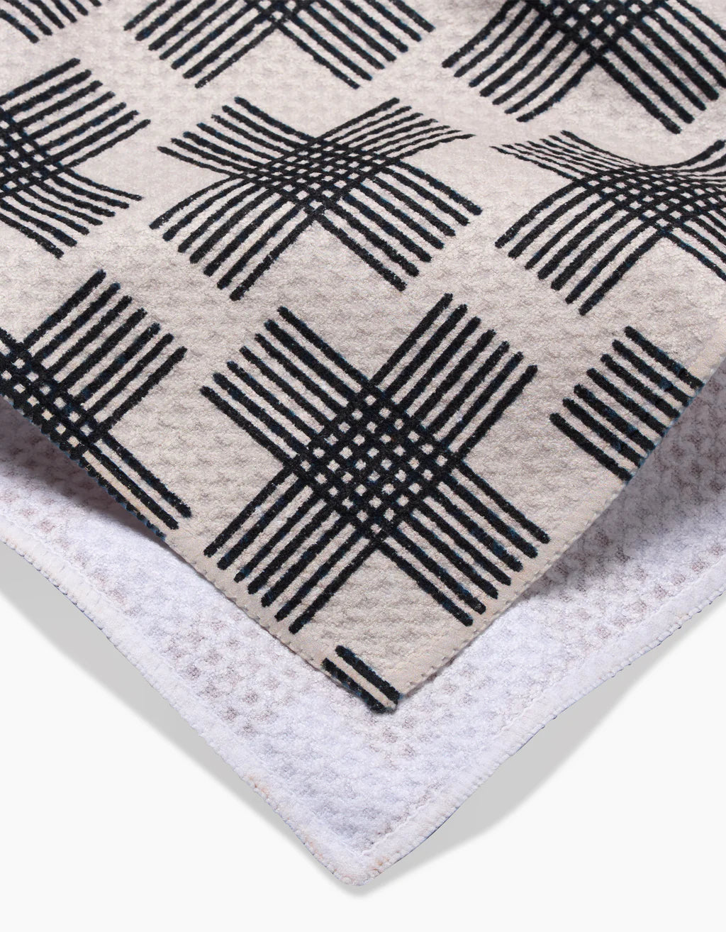 Geometry Cross Hatch Tea Towel