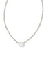 KENDRA SCOTT Cailin Silver Pendant Necklace in White Crystal