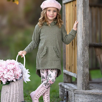 Cozy Woodland Hooded Tunic and Camouflage Legging Set