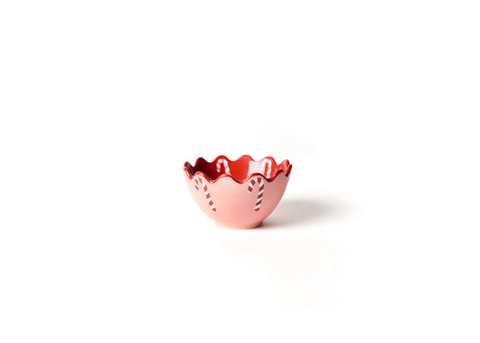 Provence Candy Cane Scallop Appetizer Bowl