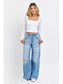 High Rise Wide Leg with Double Scoop Pockets Cello Jeans