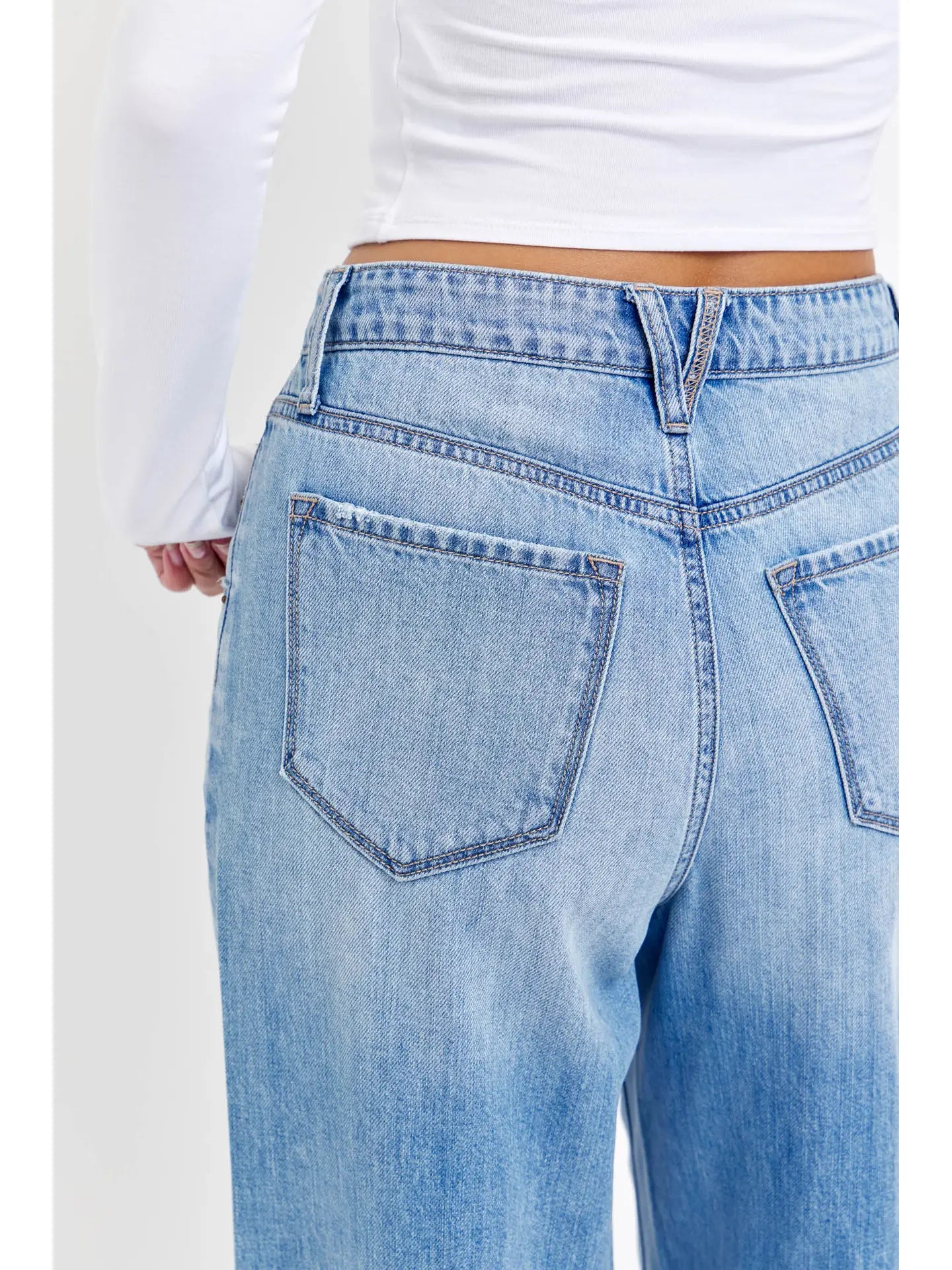 High Rise Wide Leg with Double Scoop Pockets Cello Jeans