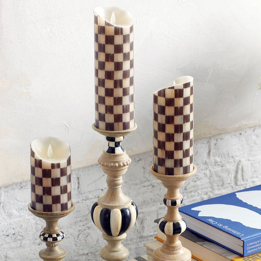 Courtly Check Flicker 5" Pillar Candle