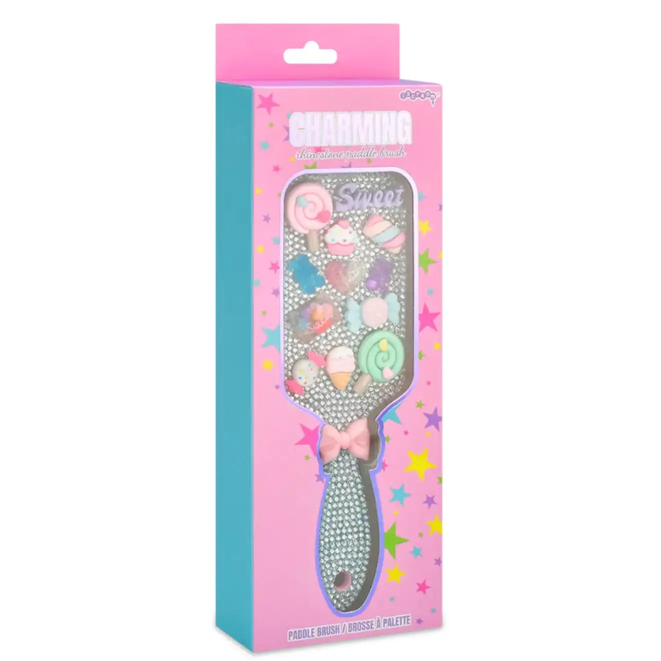 Charming Rhinestone Paddle Brush