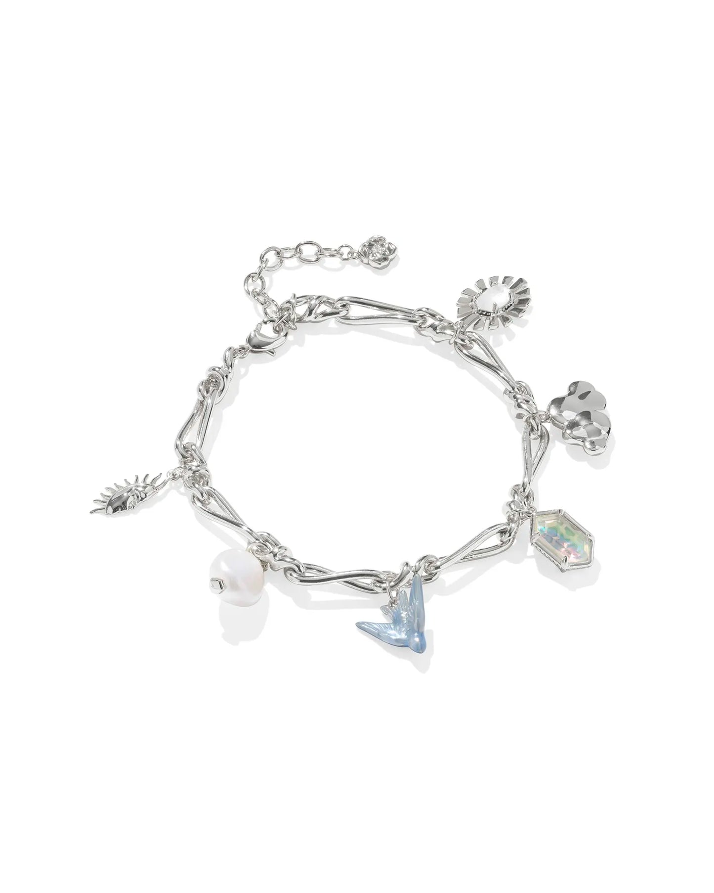 KENDRA SCOTT Melody Silver Charm Bracelet in Freshwater Cultured Pearl