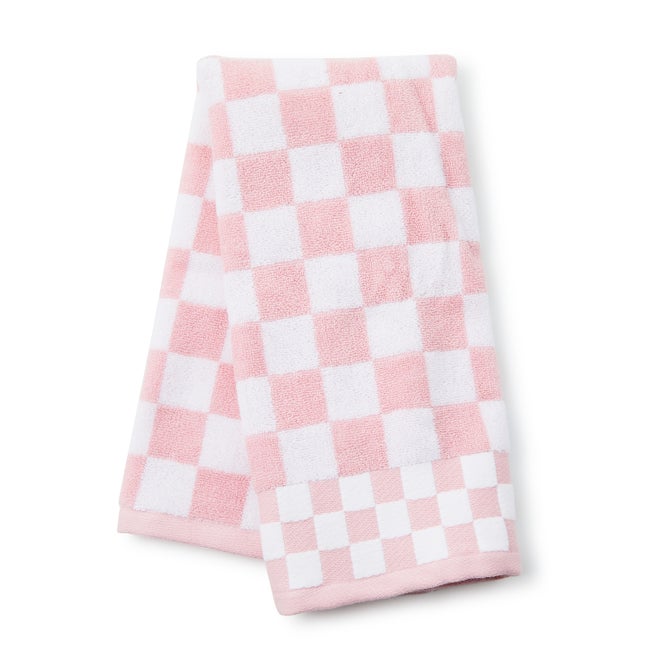 Rosy Check Hand Towel