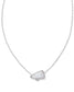 KENDRA SCOTT Cheer Silver Short Pendant Necklace in White Mother-of-Pearl