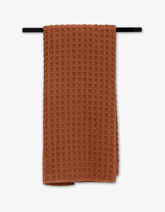 Geometry Clay Waffle Hand Towel