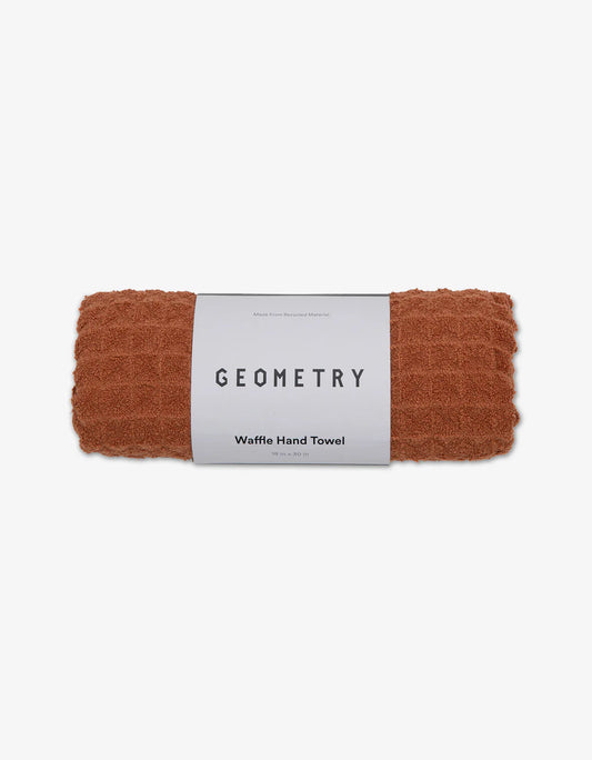 Geometry Clay Waffle Hand Towel