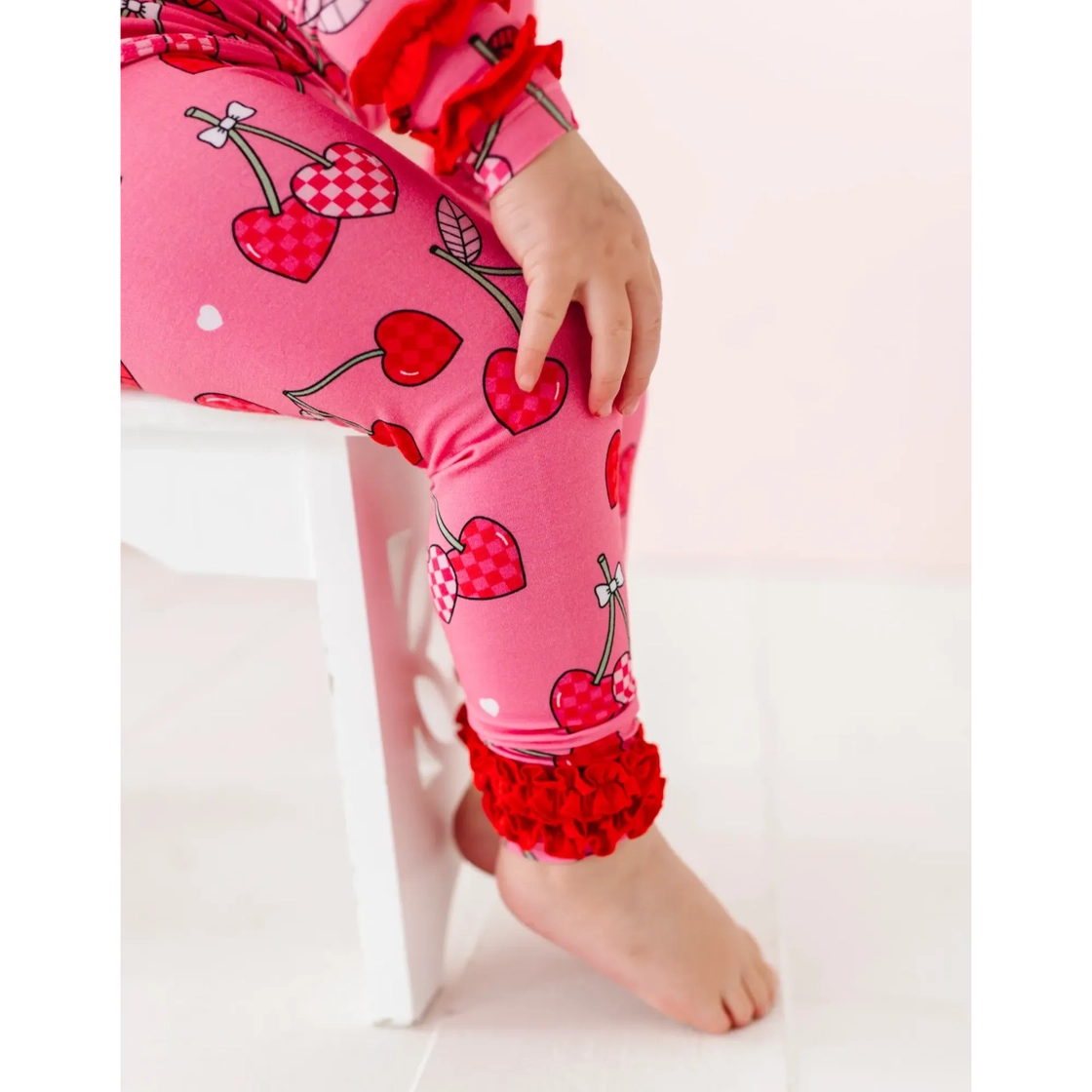 Kiki + Lulu Cherry Ruffle Pajamas