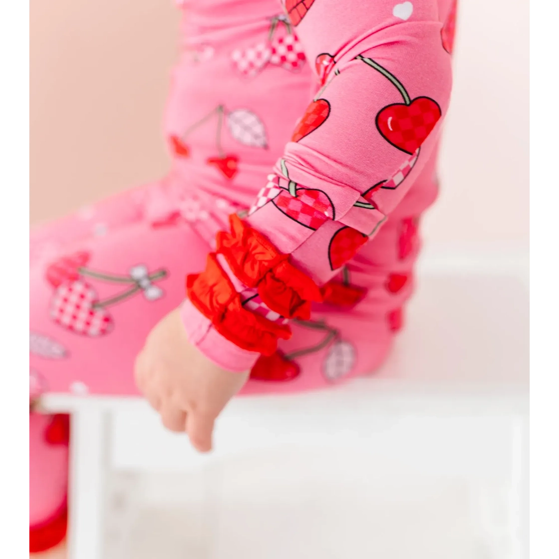 Kiki + Lulu Cherry Ruffle Pajamas