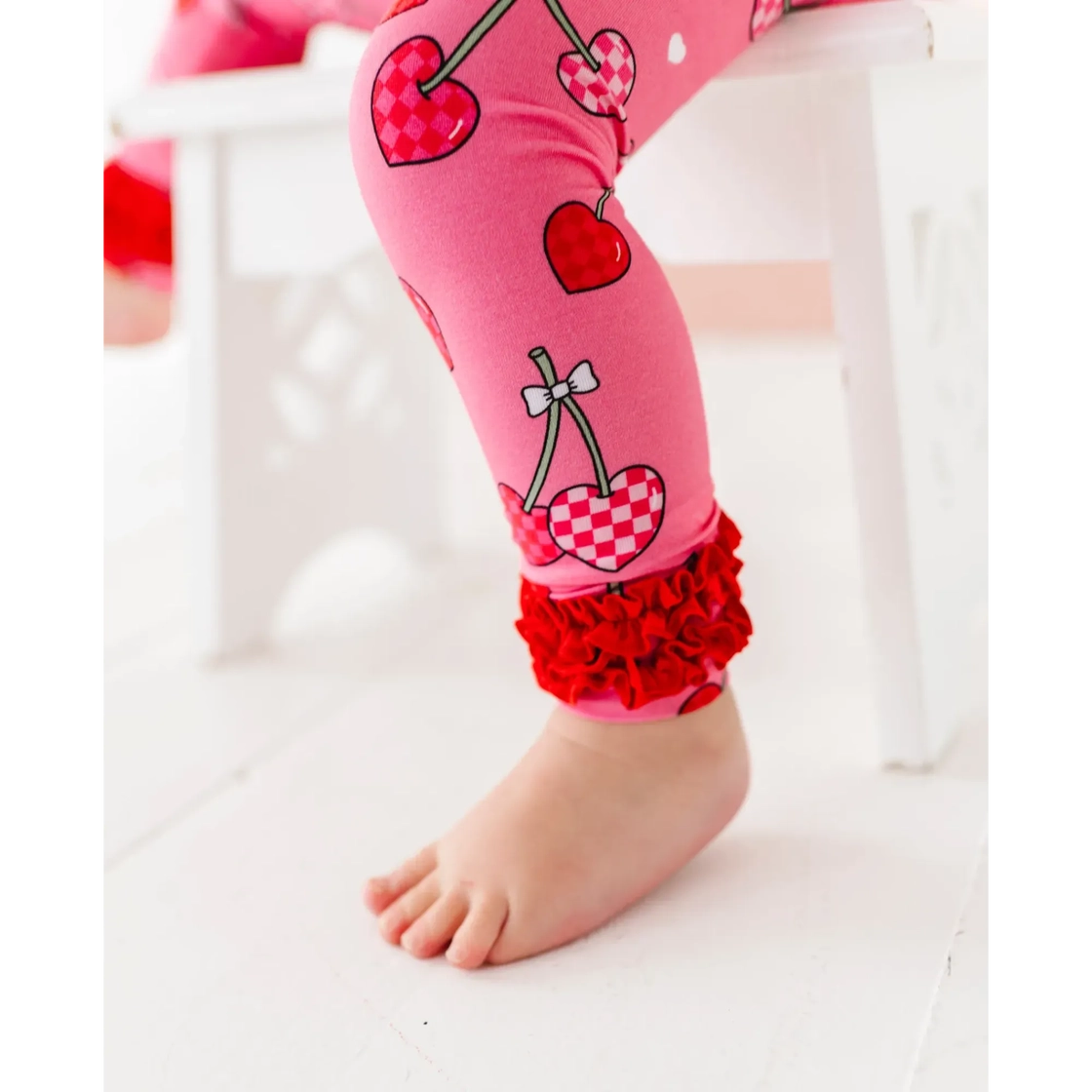 Kiki + Lulu Cherry Ruffle Pajamas