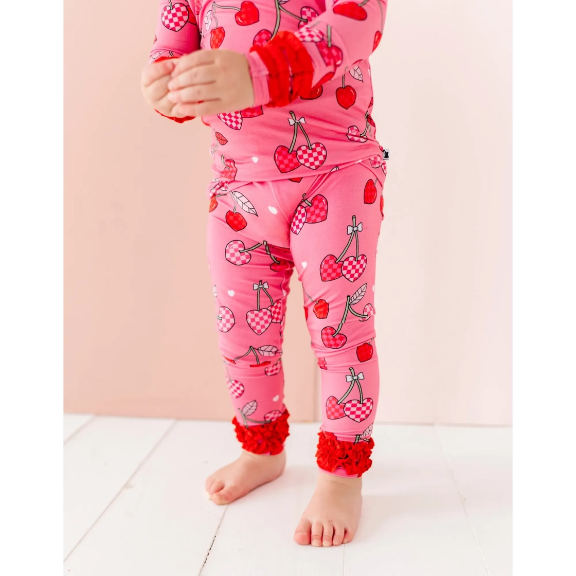 Kiki + Lulu Cherry Ruffle Pajamas