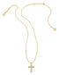 KENDRA SCOTT Cross Gold Pendant Necklace in White Crystal