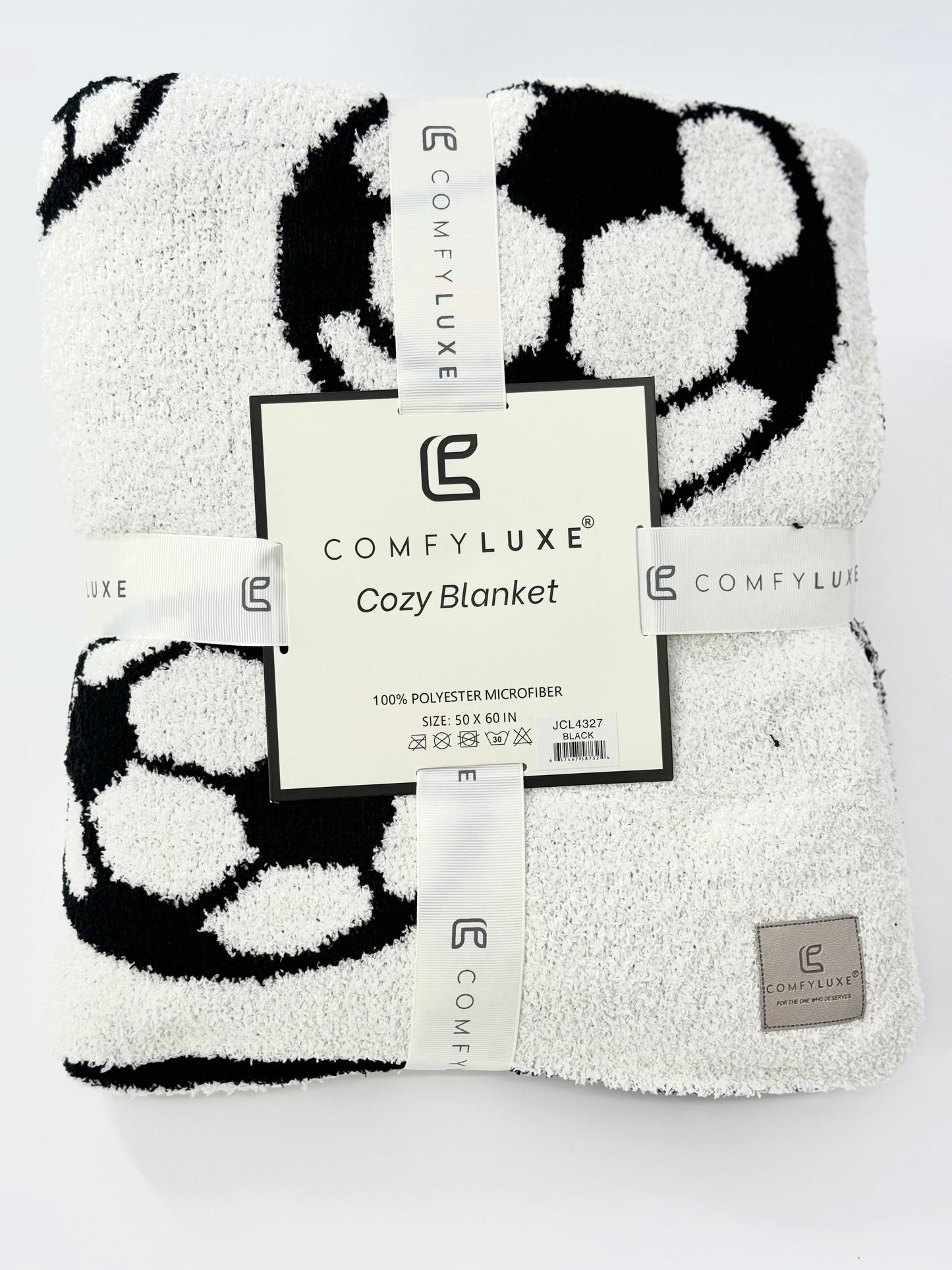 Soccer Ball Print Cozy Soft Throw Blanket