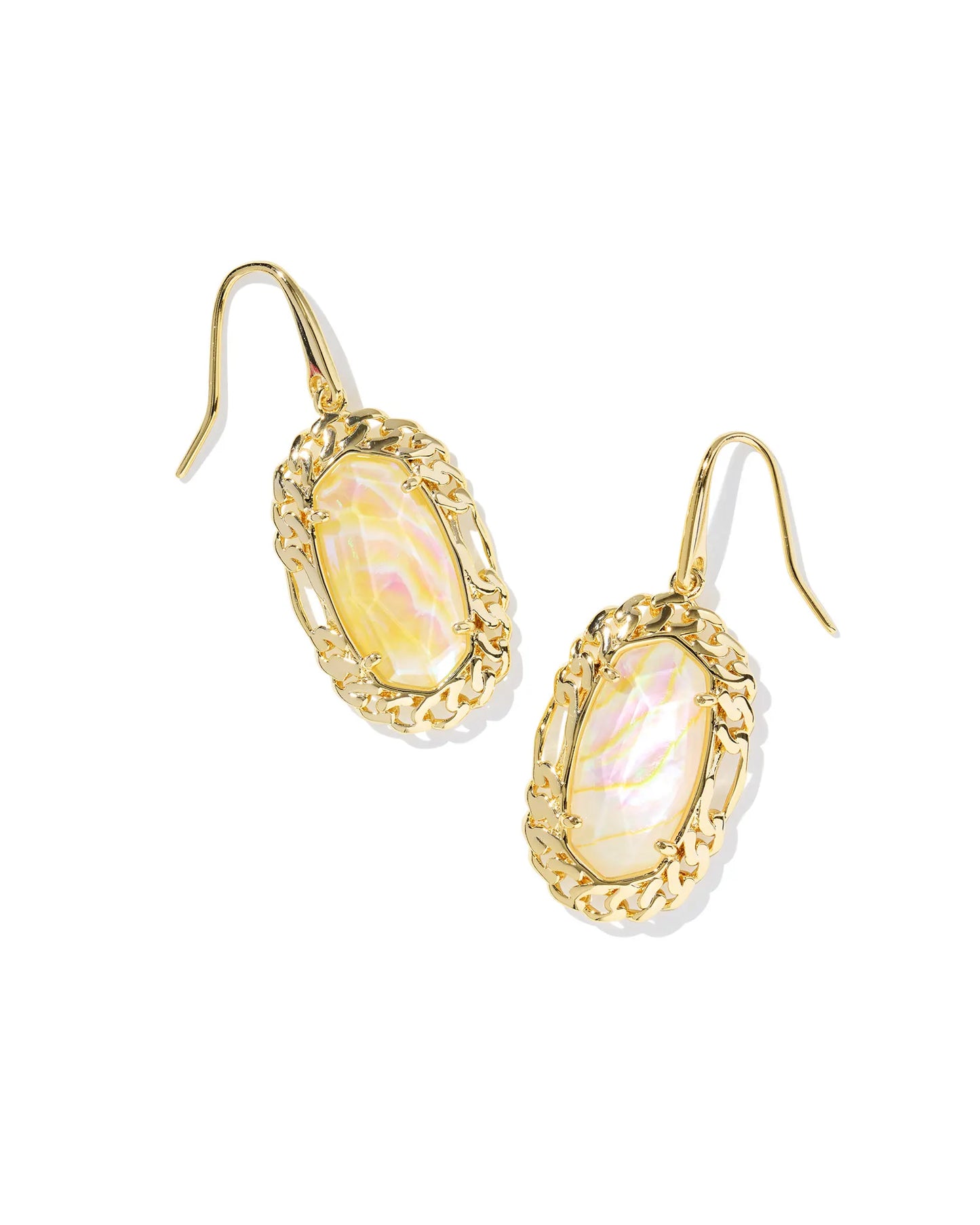 KENDRA SCOTT Dani Gold Figaro Frame Drop Earrings