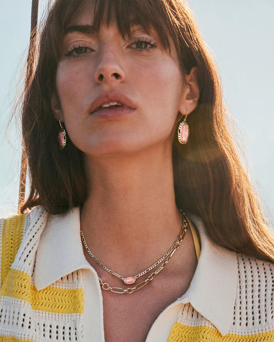 KENDRA SCOTT Dani Gold Figaro Frame Drop Earrings