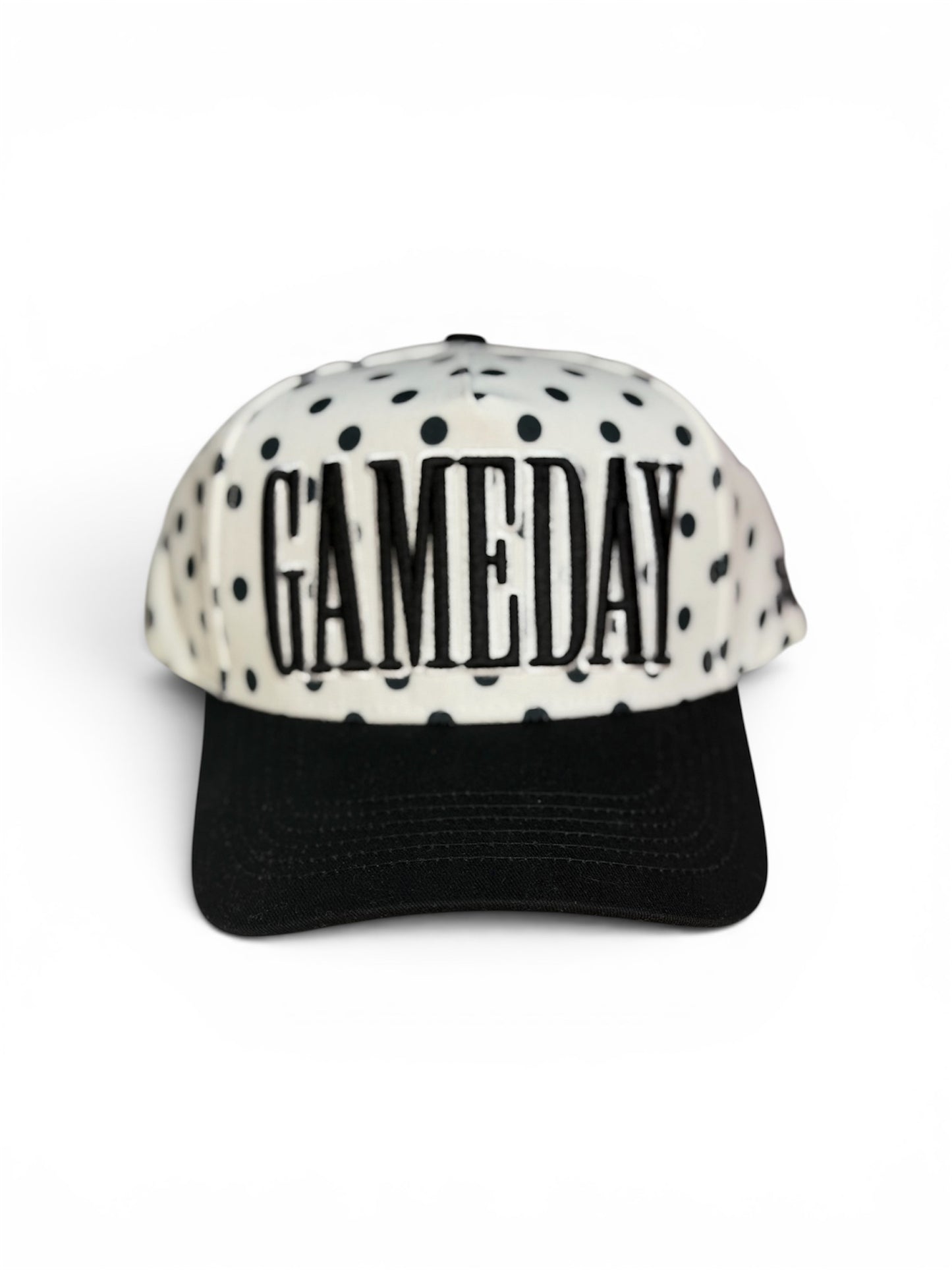 Game Day Black and White Polka Dots Cap