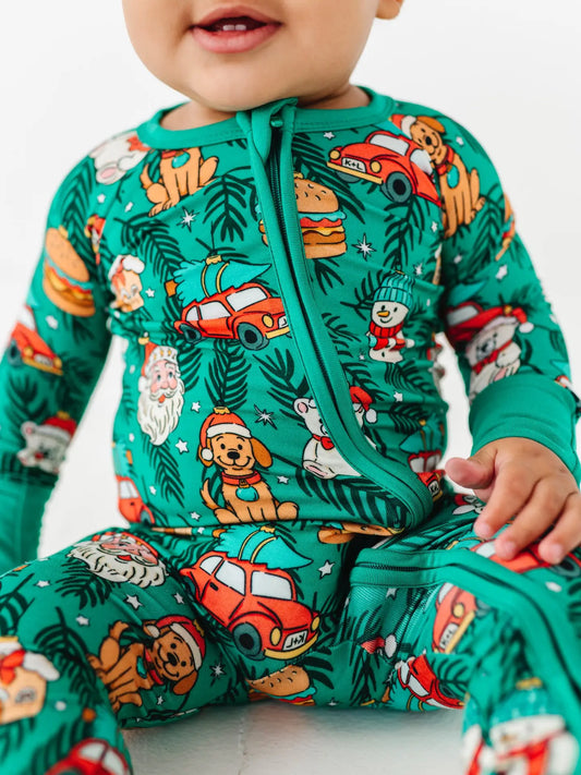 Kiki + Lulu Deck the Pjs Convertible Footies