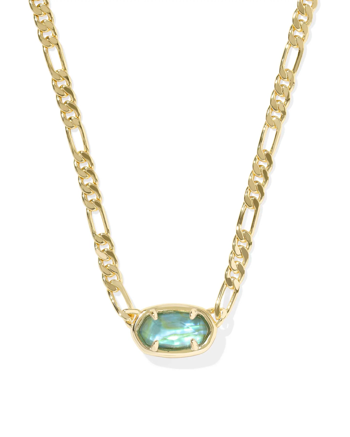 KENDRA SCOTT Elisa Gold Figaro Chain Short Pendant Necklace