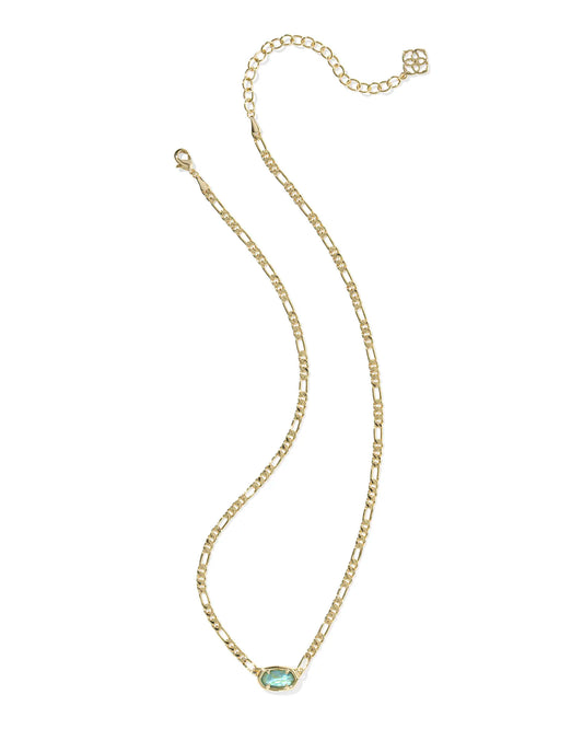KENDRA SCOTT Elisa Gold Figaro Chain Short Pendant Necklace