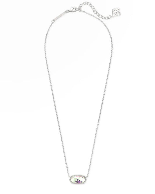 KENDRA SCOTT Elisa Silver Pendant Necklace in Dichroic Glass