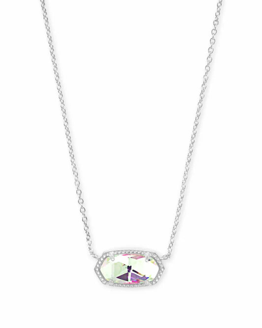 KENDRA SCOTT Elisa Silver Pendant Necklace in Dichroic Glass