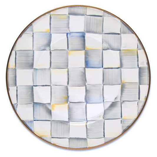 MACKENZIE CHILDS Sterling Check Dinner Plate