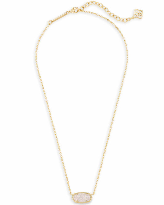 KENDRA SCOTT Elisa Gold Pendant Necklace in Iridescent Drusy