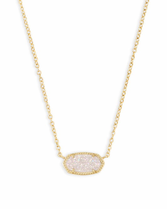 KENDRA SCOTT Elisa Gold Pendant Necklace in Iridescent Drusy