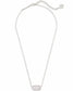 KENDRA SCOTT Elisa Silver Pendant Necklace in Iridescent Drusy