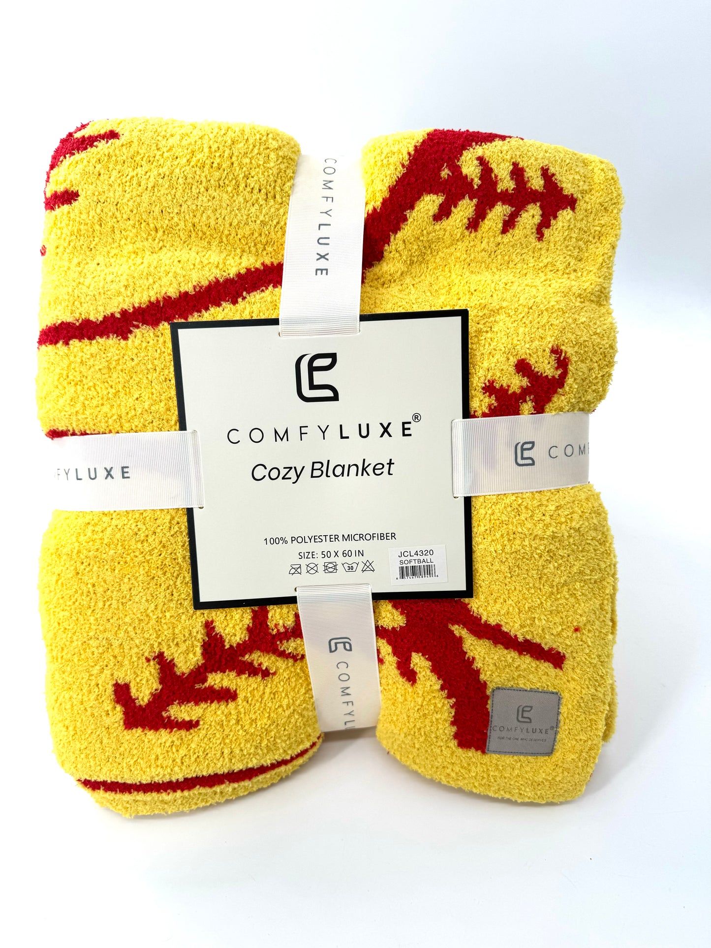 Softball Print Patterned Throw Blanket